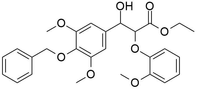 3-(4-(芐氧基)-3,5-二甲氧基苯基)-3-羥基-2-(2-甲氧基苯氧基)丙酸乙酯